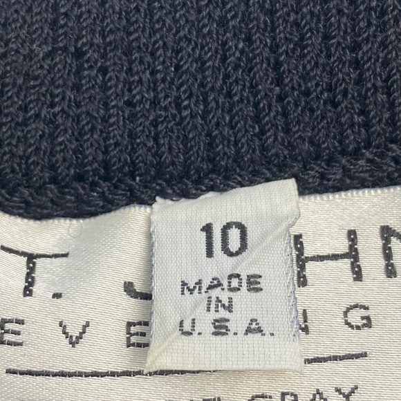 ST. JOHN Evening Black Sequin Embellishment Knee Length Pencil Skirt Size 10 - Picture 4 of 6